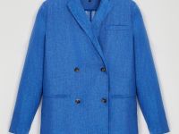 Двубортный жакет изо льна