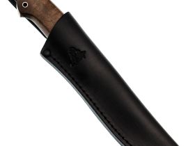 Охотничий нож КМЕТЬ Воронёнок, порошковая сталь M390, рукоять стабилизированная карельская береза