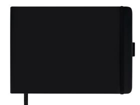 Скетчбук Гамма "Студия" 21х14,8 см 100 л 110 г, черный, твердая обложка, на резинке, белая