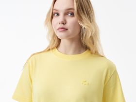 Женская хлопковая футболка Lacoste