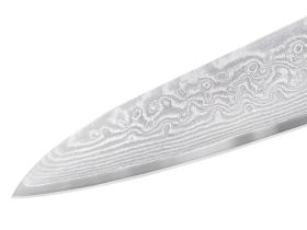 Нож кухонный "Samura 67" универсальный 150 мм, дамаск 67 слоев, микарта