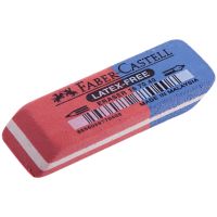 Ластик Faber-castell "Latex Free" скошенный, 56*20*7 мм, комбинированный, синтетический каучук