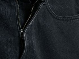 Прямые джинсы с высокой посадкой, Черный