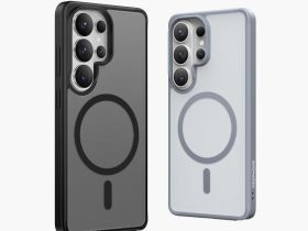 Чехол-накладка Keephone Mago Pro Magsafe для Samsung Galaxy S26 Ultra пластиковый прозрачно-черный (черная рамка)