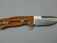 Нож складной LionSteel SR11A OS ORANGE, сталь Uddeholm Sleipner® Satin Finish, рукоять алюминий (Solid®), оранжевый