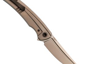 Складной нож TUOTOWN Saira Stonewash, сталь T14N, рукоять Grey Ti