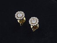 Пусеты из желтого золота с бриллиантами э0301пс01162500