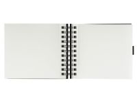 Скетчбук на спирали Гамма "Студия" 15х15 см 100 л 110 г, черный, твердая обложка, на резинке, слон