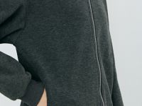 Утеплённая толстовка на молнии, Серый