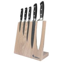 Подставка настольная магнитная для 5 ножей Woodinhome KS002LSOW, дуб беленый