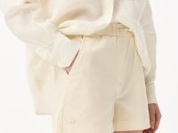 Женские короткие однотонные шорты Lacoste