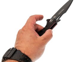 Складной нож НОКС Мангуст 2С Black, сталь D2, рукоять G10