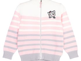 Кофта вязаная на молнии для девочки