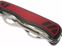 Складной нож спасателя Victorinox Dual Pro One Hand, сталь X55CrMo14, рукоять нейлон, красный