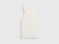 Майка в рубчик для девочек, Белый