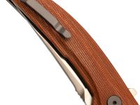 Складной нож Petrified Fish DeepSea PFP05BRMS, сталь K110, рукоять Micarta Brown