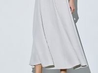 Юбка миди А-силуэта, Бежевый