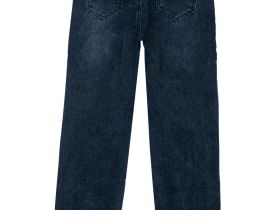 Брюки текстильные джинсовые утепленные флисом для девочек