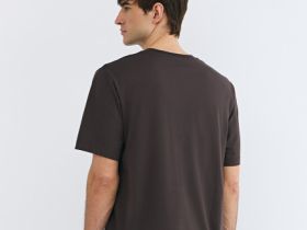 Футболка с принтом, Коричневый