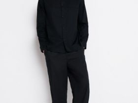 Брюки из тонкого поплина, Черный