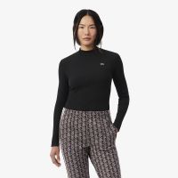 Лонгслив женский Lacoste хлопковый в рубчик