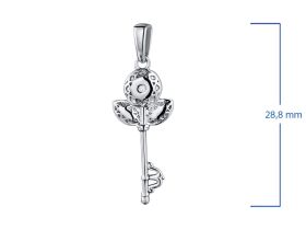 Подвеска из белого золота с бриллиантом э0901пд04200766