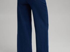 Джинсы широкого кроя с эластичным поясом