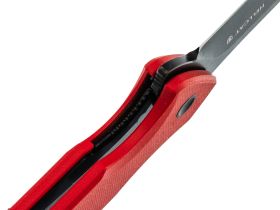 Складной нож Mr.Blade Hellcat Mini blackwash, сталь VG-10, рукоять Red G10
