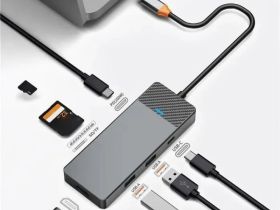 Адаптер WIWU Linker 7 в 1 USB-C HUB на USBx2/Type-C/HDMI/TF/SD (A721HD) (Grey)
