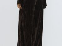 Широкие бархатные брюки, Коричневый