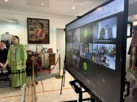 С многообразием культур через игры познакомились участники телемоста «Дети детям»