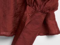 Блузка из тенселя с завязками, Оранжевый