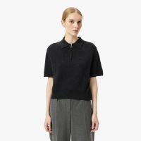Женская кофта Lacoste с коротким рукавом и воротом на молнии классического кроя