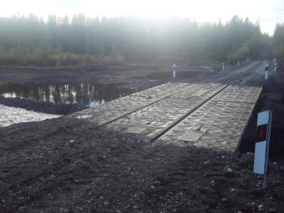 В Якутии на автодороге «Оймякон» установили механизированный мост