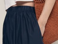 Юбка макси на резинке со съемной подкладкой