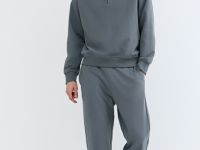 Трикотажные прямые брюки, Серый