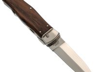 Автоматический многопредметный нож Mikov Predator, сталь 420, рукоять палисандр, кожаный чехол