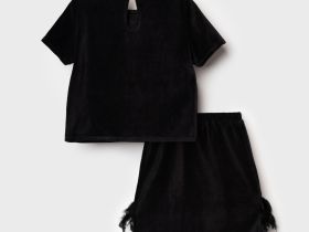 Комплект трикотажный для девочек: джемпер, юбка