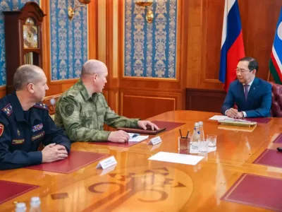 Глава Якутии провел рабочую встречу с руководством Росгвардии