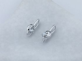 Серьги из серебра с бриллиантами э0601сг06210503