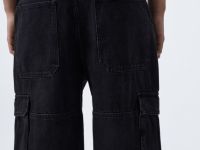 Свободные джинсы-карго, Серый