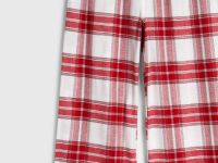 Пижамные брюки в клетку из фланели, Красный