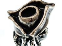 Бусина для темляка Пират в треуголке, мельхиор