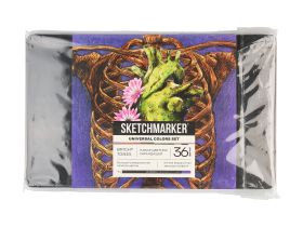 Набор карандашей цветные Sketchmarker "Универсальный", 36 цветов, жестяной пенал