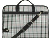 Папка на молнии А3 ткань "Шотландка" наплечный ремень