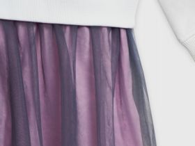 Трикотажное платье мини для девочек, Белый