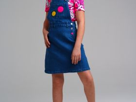 Сарафан текстильный джинсовый для девочек