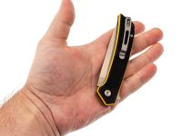 Складной нож Амур Техно малый, сталь VG-10, рукоять G10 черно-желтый