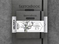 Скетчбук для графики Малевичъ GrafArt Sketch 80 л 110 г, серый