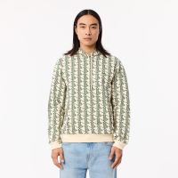 Мужская флисовая толстовка - худи Lacoste Monorgam